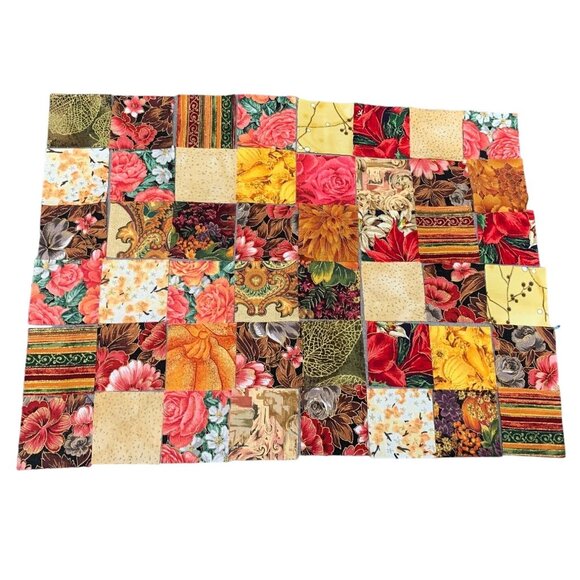 390 Precut 2" Cotton Quilt Fabric Squares Multi-Color Floral & Patterned Sew - Picture 1 of 4
